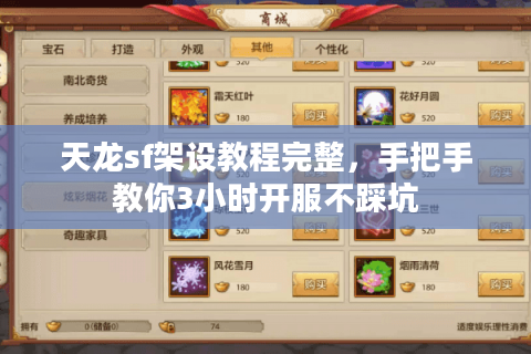天龙sf架设教程完整，手把手教你3小时开服不踩坑