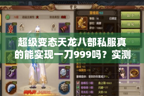 超级变态天龙八部私服真的能实现一刀999吗？实测三大版本揭秘