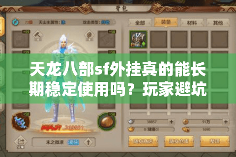 天龙八部sf外挂真的能长期稳定使用吗？玩家避坑指南