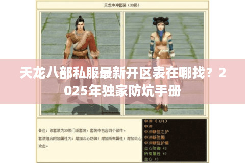 天龙八部私服最新开区表在哪找？2025年独家防坑手册