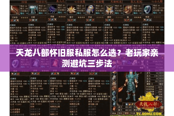 天龙八部怀旧服私服怎么选？老玩家亲测避坑三步法