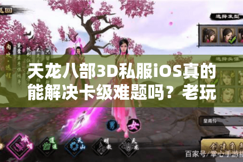 天龙八部3D私服iOS真的能解决卡级难题吗？老玩家实测避坑指南