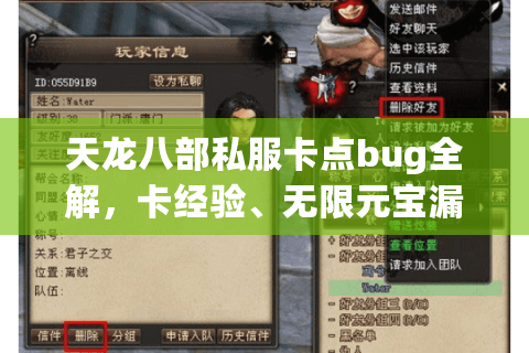 天龙八部私服卡点bug全解，卡经验、无限元宝漏洞如何修复？