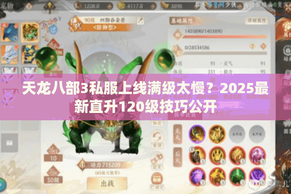 天龙八部3私服上线满级太慢？2025最新直升120级技巧公开