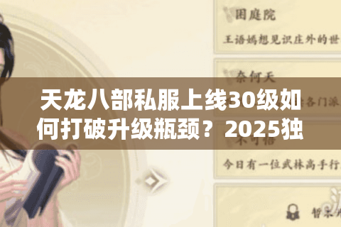 天龙八部私服上线30级如何打破升级瓶颈？2025独家攻略揭秘